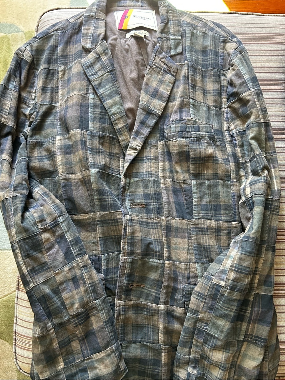 Lightweight Plaid Shirt Jacket in Green and Black by Fink Clothing-